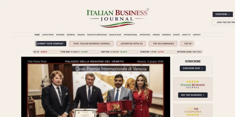 Homepage di Italian Business Journal