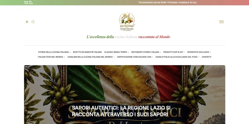 Homepage di L’Eccellenza della Cucina Italiana nel Mondo